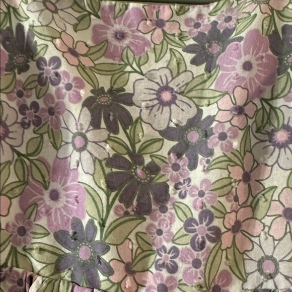 Cynthia Rowley Floral Purple and Green Kids Dress - Picture 4 of 7